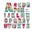 New Design 7cm High Colorful Iron on Towel Embroidered A-Z Letters Chenille Patches for Clothing