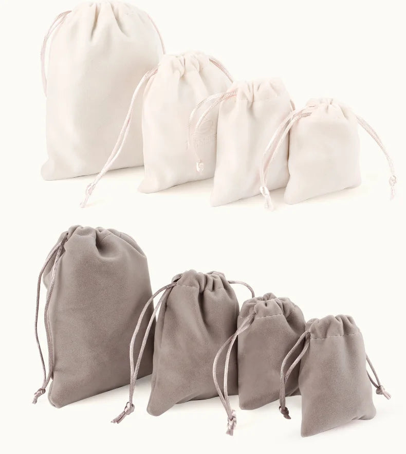 15.5*11.5 Velvet Gift Dice Bag Velvet Pouch for Jewelry Satin Dices Customize logo Velvet Surface Touch Jute Color Printing