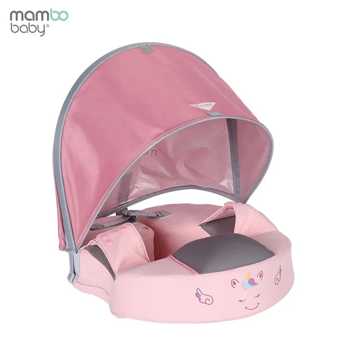 Mambobaby Non Inflatable Baby Waist unicorn and Mambo Fish Swim Floats Trainer Floating Toys for Pool Swimming Floatiers