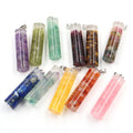 Latest Hot Sale Crystal Pendant Amethyst Pendant Crystal Stone Cylindrical Lady Pendant Hexagonal Natural Crystal Quartz Healing