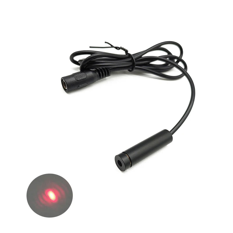 Adjustable Focusing D10mm 650nm 1mw 5mw 10mw PMMA Lens Red Dot Laser Module with DC Cord + Power Supply