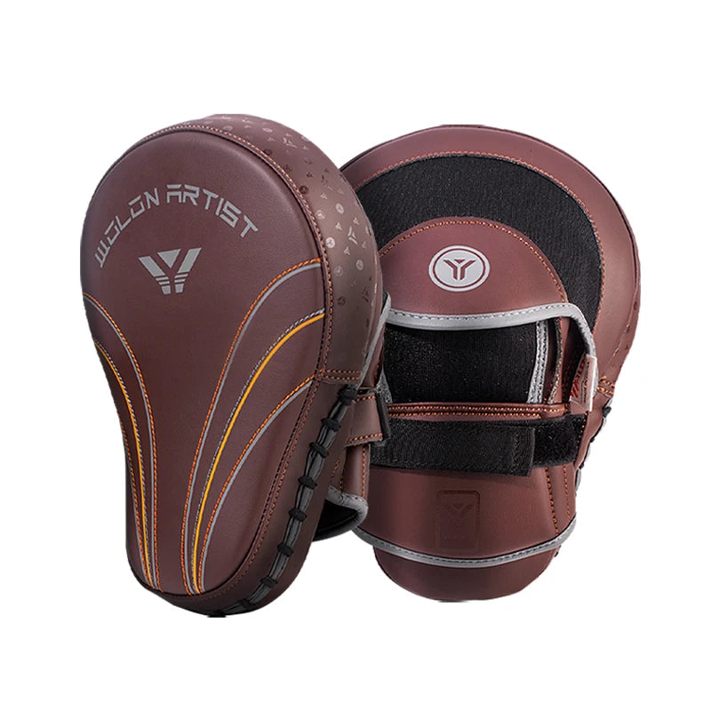 Professional Lightweight Customizable PU Leather Hand Grip Boxing Mitts Pads for Sparring MMA Kickboxing Muay Thai
