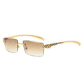 STORY DF6051 Fashion Luxury Shades 2024 New Frameless Trimmed Glasses Rimless Vintage Designer Sunglasses Women