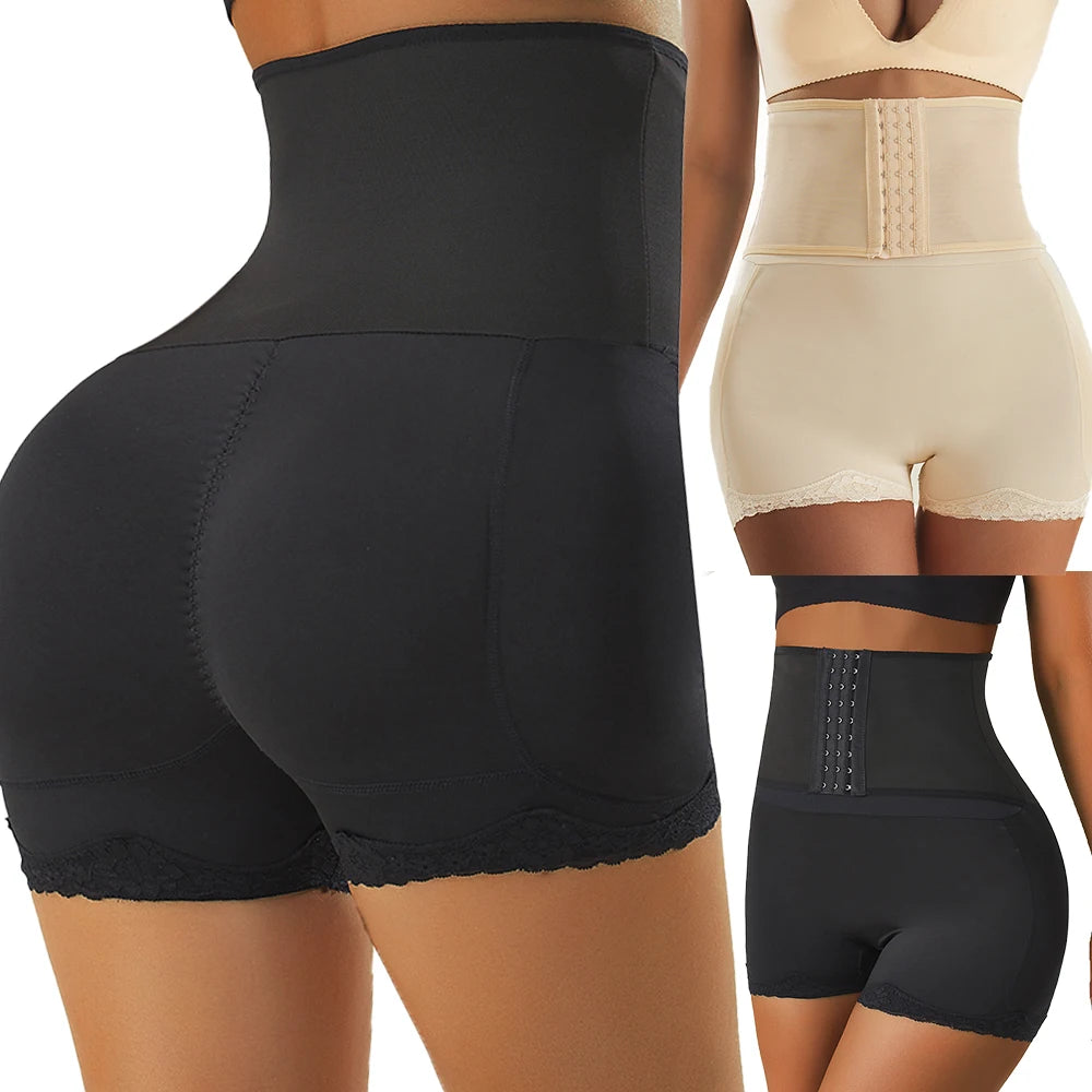 Postpartum Shapewear Padded Buttocks Pant Belly Tummy Wrap Plus Size Women'S Body Shaper