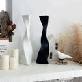 Hot Sale Nordic Ceramic Vase Modern Simple Tall Slender Twisted Design High Creative Home Living Room Desktop Decoration