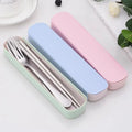 Camping Portable Stainless Steel Flatware Set Box Spoon Fork Chopsticks 3 Pcs Set Outdoor Essential Silverware Flatware Set