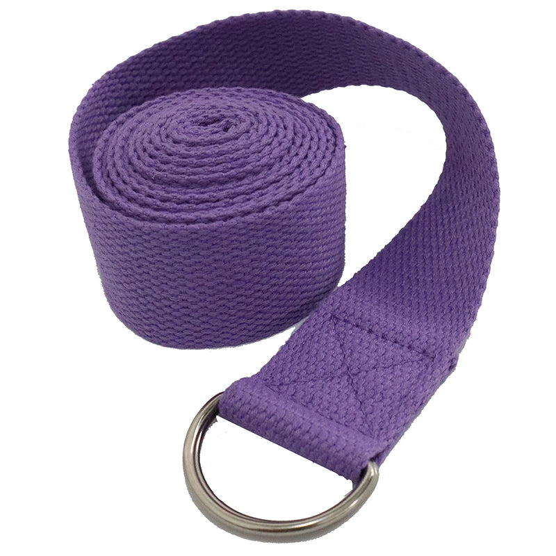 Eco Friendly D-Ring Best Adjustable Exercise Custom Yoga Stretch Strap Band 183*3.8cm 70g