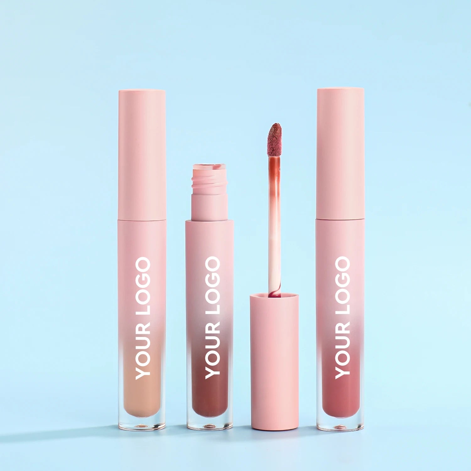 Glossy Matte Liquid Lipstick Customized Logo Vegan Lip Gloss Cosmetics Empty Lipgloss Containers