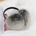 MWFur Street Fashion Unisex Rex Rabbit Fur Ear Cover for Girls Women Fashion Rex Rabbit Fur Earmuffs Warmer Winter Warm Earmuffs