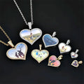Nuoya Personalization Customized Heart Shaped Photo Frame Pendant Hip Hop Jewelry Iced Out Heart Photo Locket Pendant MegaBDM