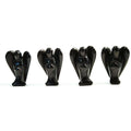 Huiying Wholesale Natural Healing Gemstone 1.5 Inch Black Obsidian Carved Crystal Angel for Home Decoration Crafts