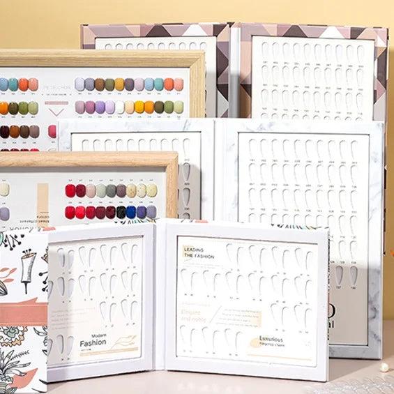Acrylic Style Sample Display Book for Nail Color Chart 60 Colors Different Design Nail Art Tools