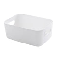 Desktop Cosmetic Storage Plastic Box Rectangle Home Kitchen Storage Bin with Printed Design for Jewelry Organization