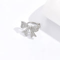 Gaby Trendy Body Jewelry Non-Piercing Silver Gold-Plated Ear Cuff Bow Snake Butterfly C-Shaped Double Ring Ear Clip Zircon