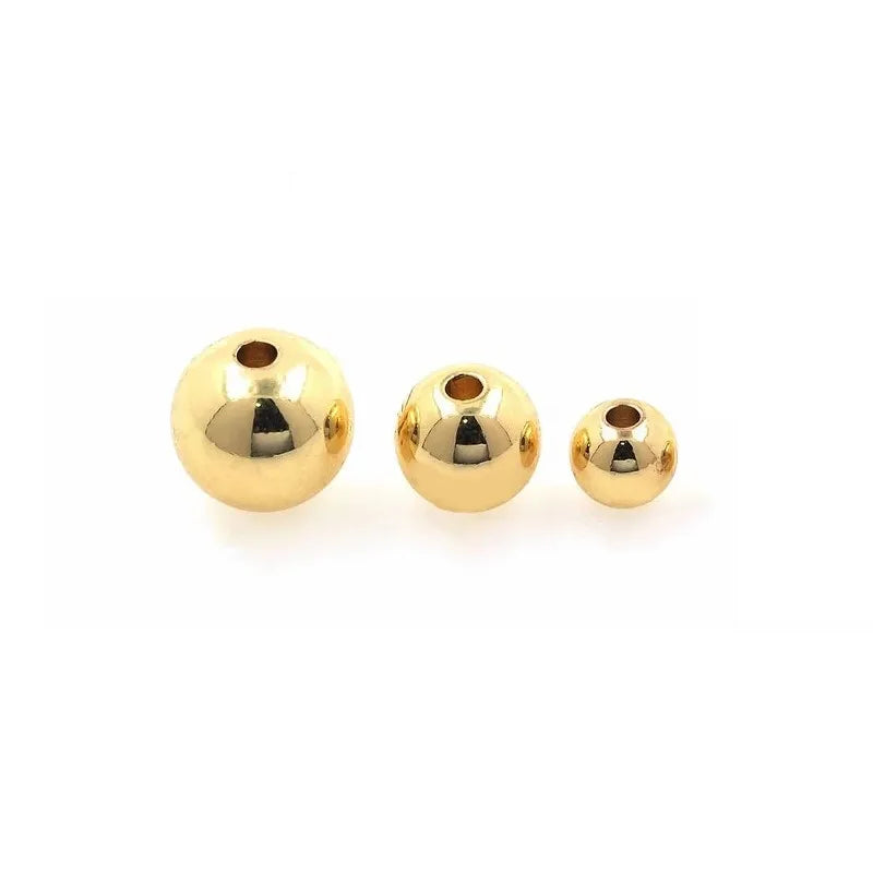 Real14K Gold Filled Half Hole Beads GF Ear Stud Accessories for Jewelry Making Handmade DIY Tarnish Resistant Findings