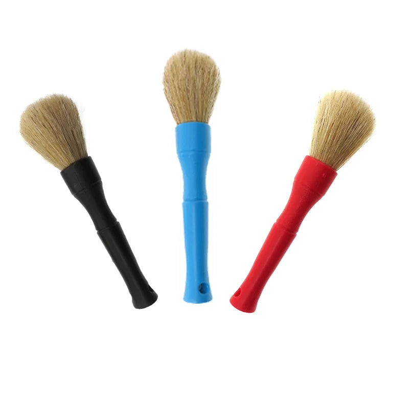 160*50mm Soft Boar Bristle Detailing Brush Dust-free Gap Brush Car Cleaning Brushes for Car Air Conditioner Outlet Dust Cleaning