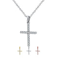 SN219 Wholesale Classic Jewelry 925 Sterling Silver Necklace Rhodium Plated Cross Necklace for Women Men