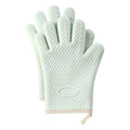 Dotted Style Kitchen Oven Cooking Gloves Food Grade Silicone Cotton Lining Printed Heat Resistant Waterproof Oven Safe Easily