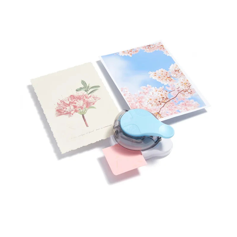 Zinc Alloy 3 in 1 R4 R7 R10 Paper Round Corner Cutter with Paper Scraps Storage Function