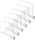 6 Pcs Per Set 8*12 Inch Transparent Factory Acrylic Separator Plate Home Organization Plastic Shelf Dividers