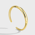 Jachon 18K Gold Plated Brass Bangles Blank Thick C Shape Classic Fine Jewelry Bracelets Bangles