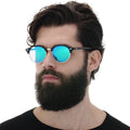 2024 Half Frame Club Round Sunglasses Women Men Retro Fashion Brand Designer Mirror Sunglasses for Ladies Vintage Shades