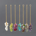 MA89 2pcs/lot Jewelry Accessories Nickel Free 18k Gold Plated Copper Natural Stone DIY Pendant Jewelry Making Charms Bag MegaBDM