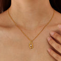 New Design Fashion  18k Gold Plated Stainless Steel Clavicle Chain Jewelry Irregular Geometric for Women