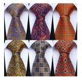 Customized Paisley Gold  Mens Polyester Wedding Ties for Men Business Company Necktie Mens With Logo