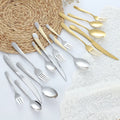 Hot Selling Stainless Steel Silverware Cutlery Set Oblique Diamond Handle Hammered Knife Fork Spoon Wedding Luxury Cutlery Set