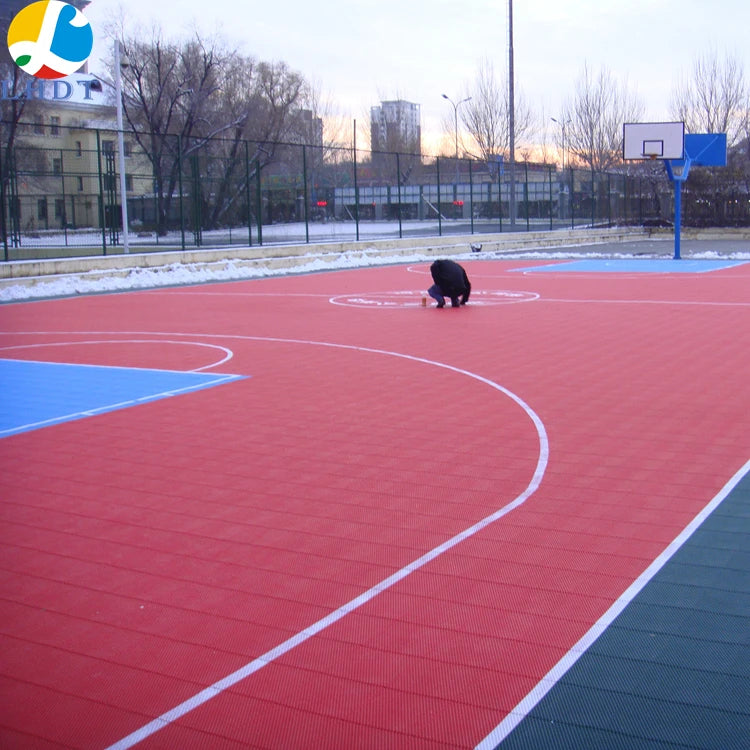 Outdoor Basketball Court Flooring PP Synthetic Interlocking Sport Court Outdoor Flooring
