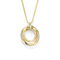 Light Luxury Fine Jewelry Circle Pendant Clavicle Chain 925 Sterling Silver Micro-Inlaid Zirconia Cross Double Ring Necklace