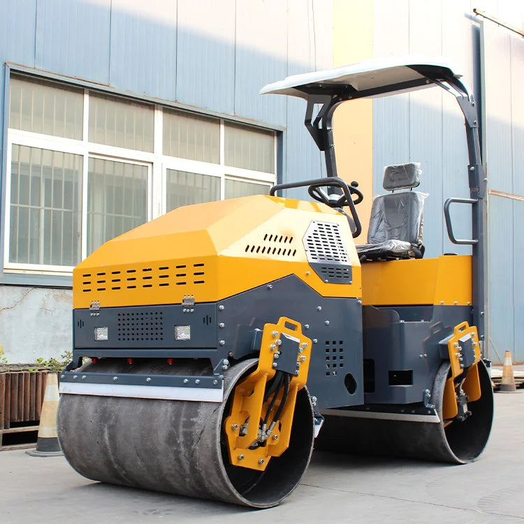 Manufacturer Factory Price HQ-YL1200 3 Ton Vibratory Roller Compaction Road Roller