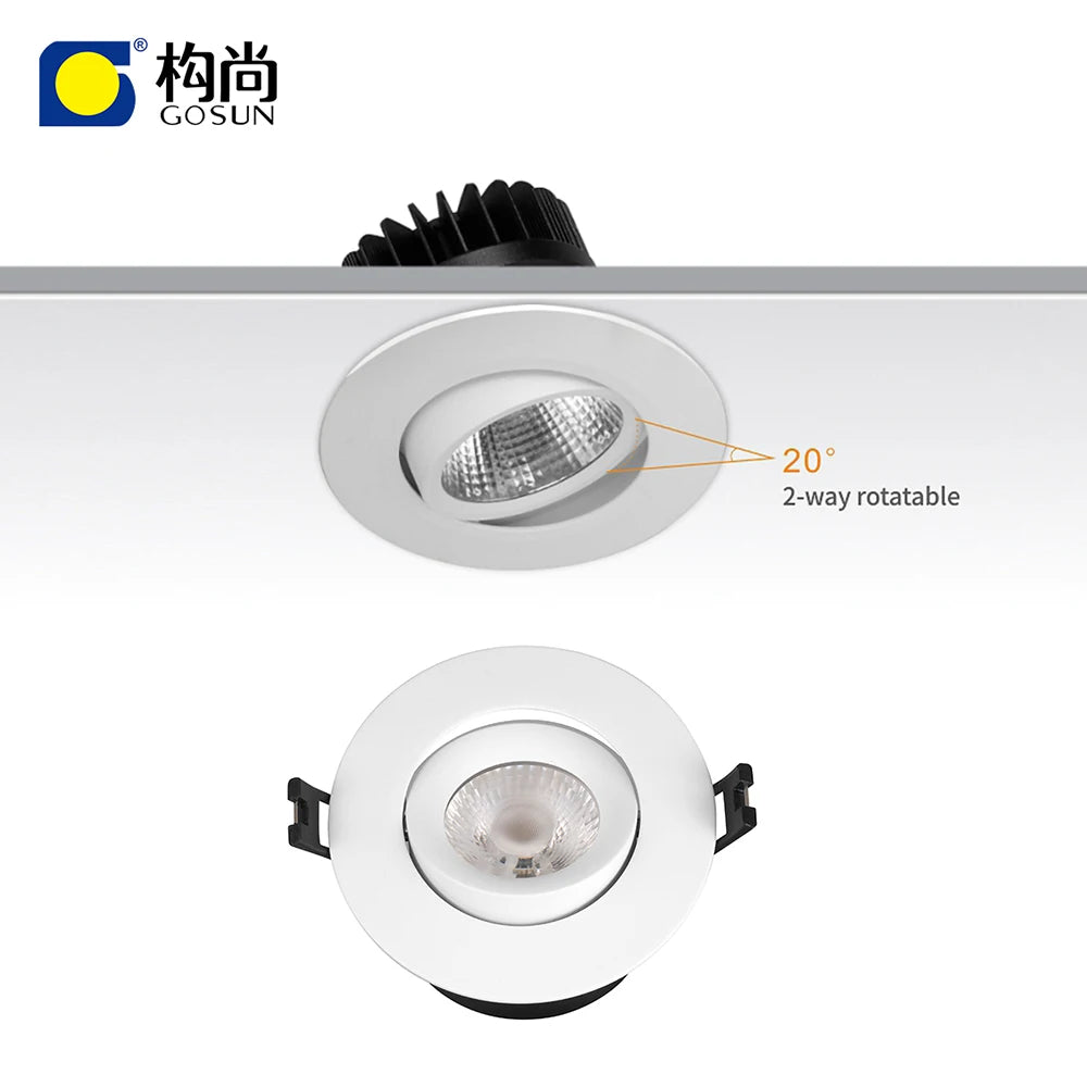 5-years Warranty Anti-glare Customizable Rotatable Smart Downlight 15W Recessed Led Downlight