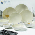 Japanese 4 Inch Round Ceramic Yellow Glaze Saucer Soy Sauce Seasoning Dip Dish for Restaurants Dishes & Plates