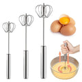 Semi-automatic Egg Beater Kitchen Baking Tool Egg Whisk Hand Push Handheld Mixer Egg Beater Whisk