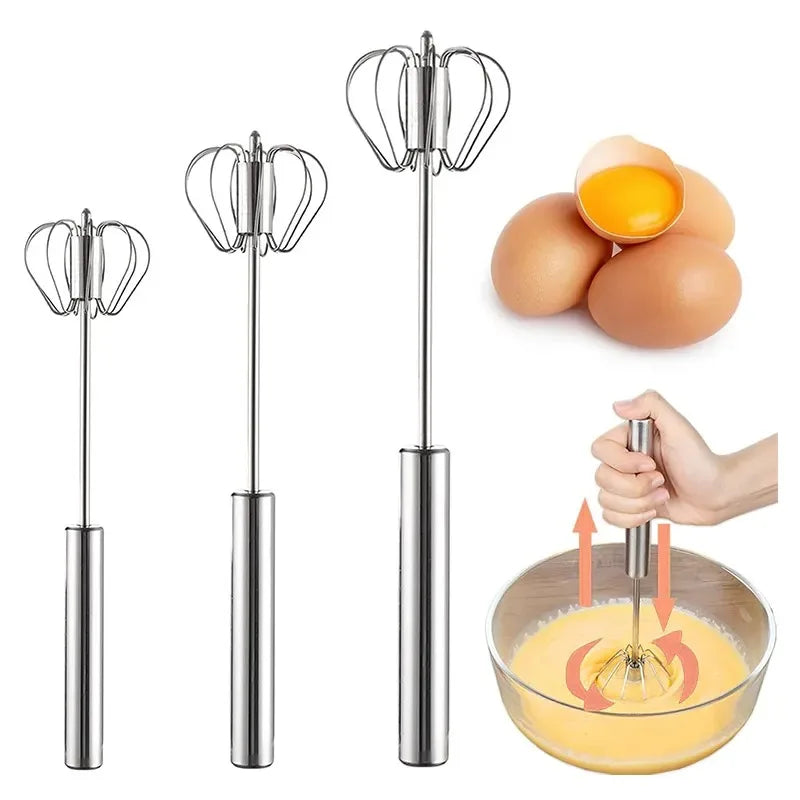 Semi-automatic Egg Beater Kitchen Baking Tool Egg Whisk Hand Push Handheld Mixer Egg Beater Whisk