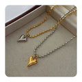 Fashion Stainless Steel Gold Chain Necklace Jewelry Dainty Tiny Love Heart Charm Women Heart Shaped Choker Pendant Necklace