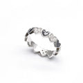 Simple Enamel Heart Ring 925 Sterling Silver Zircon Ring Girl Party Gift