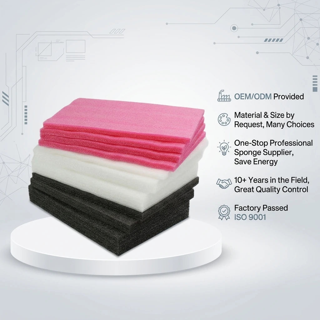 Leenol EPE FOAM Packaging Sheet Resistance 10e6---10e9 Ohms ESD Pink EPE Foam Sheet EPE FOAM Shape Can Be Customized.