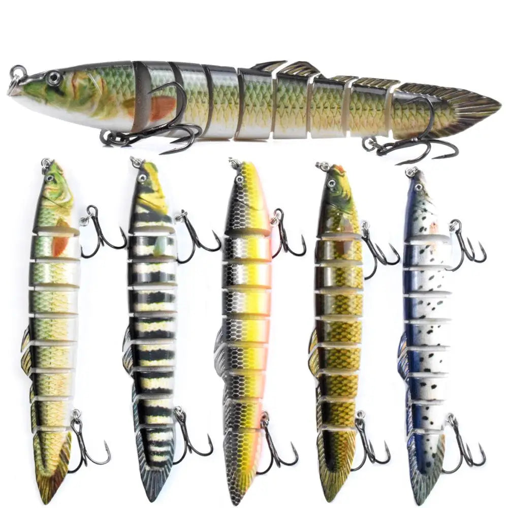 9 Sections Jointed Swimbait 13cm/21.5g Vib Bass Pike for Fishing