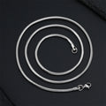3mm Custom Length Bright Silver Minimalistic Stainless Steel Necklace Sweat Resistant Round Snake Chain Women Clavicle Necklace
