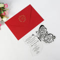 Hotsale butterfly clear Acrylic Quinceanera Invitation Card with Envelope