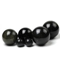 Wholesale Natural Black Obsidian Sphere Large Golden Crystal Balls for Meditation Decorative Gift