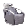 Kisen Simple Shampoo Chair Back Wash Hair Styling Ceramic Sink Clean Material Popular Design Electric Adjustment
