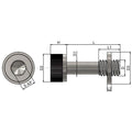 A4 Stainless Steels Ss 316 M3 M4 M5 M6 Custom Inch Size Allen Knurled Cap Head Captive Panel Screws With Threaded Washers Nuts