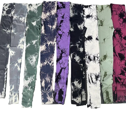 Hot Sale Woman Scrunch Booty Tie Dye Custom Yoga Pants Push up Sportswear Fitness Tight Workout Marble Leggings