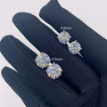 Pass Diamond Tester GRA Certificates Classic Luxury Solid 10k 14k Gold D Color VVS1 Moissanite Hip Hop Stud Earrings Men Women
