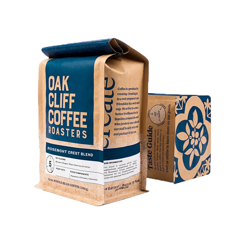 Seal PLA Bio Degradable Resealable Compostable Biodegradable Packing Printed Pouch Custom Kraft Paper Logo Packaging Coffee Bag