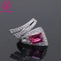 Fantastic Moissanite Jewelry Emerald Cut 3 Carat pink Moissanite Ring 18K Solid White Gold Moissante Ring for Wedding Engagement